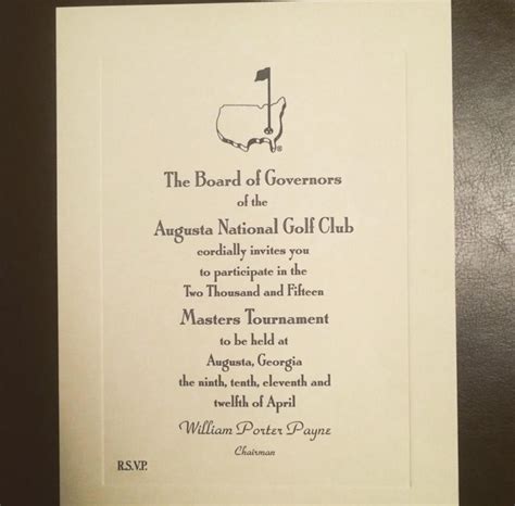 the masters invitation letter|Qualifications for Masters Invitation .